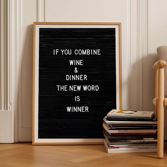 Impressão de Quadro de Letras Impressão de Vinho I (Criador carregado)