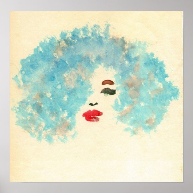 Impressão de Rapariga Azul (Frente)