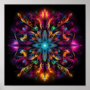 impressão de rede tribal fluorescente multicolor