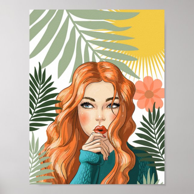 Impressão de Ruiva Tropical (Frente)