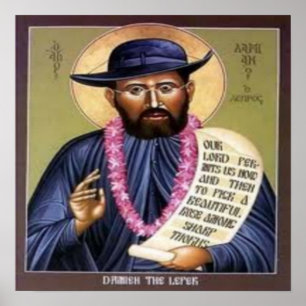 impressão de Santo do  Damien