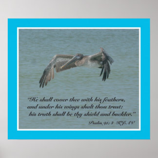 Impressão de Script Psalms 91:4