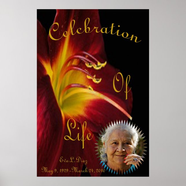 Impressão de Serviço Memorial (Frente)