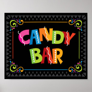 Impressão de Sinal de Festa CANDY BAR