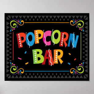 Impressão de Sinal de Festa POPCORN BAR