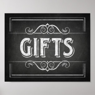 Impressão de Sinal GIFTS de Estilo de Chalk