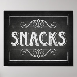 Impressão de Sinal SNACKS de Estilo de Chalk