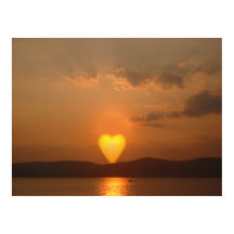 Impressão de Sol em Forma de Coração