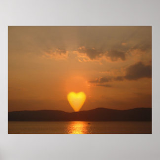 Impressão de Sol em Forma de Coração