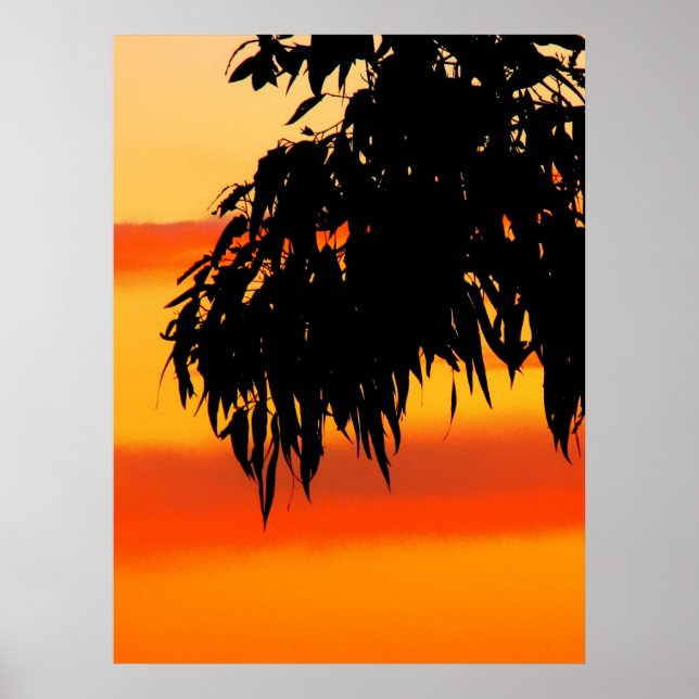 Impressão de Sunset Sky Silhouette australiana (Frente)