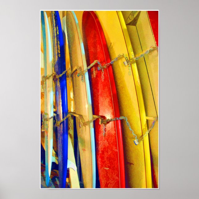 Impressão de surfboards Waikiki (Frente)