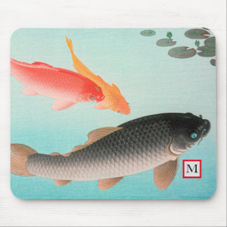 IMPRESSÃO DE SWIMMING DE CARP JAPONÊS DO MOUSE PAD
