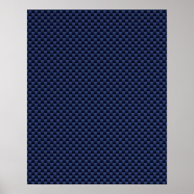 Impressão de tecelagem de fibra de carbono azul-re (Frente)