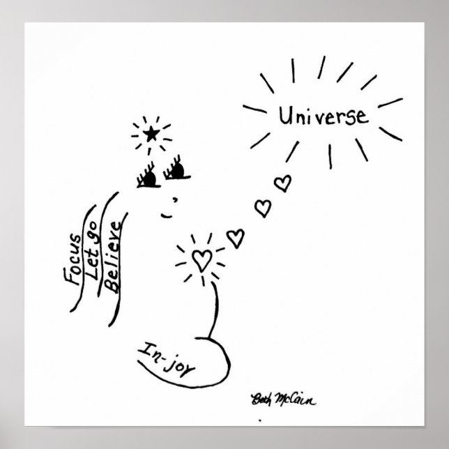 Impressão de tela 'Com alegria' (Frente)