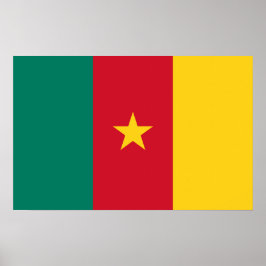 Impressão de Tela com Bandeira dos Camarões