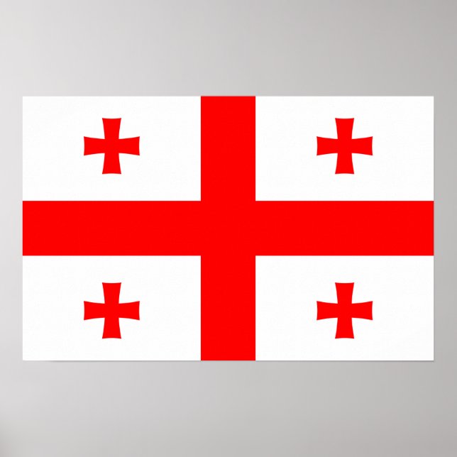 Impressão de Tela com Sinalizador da Geórgia (Frente)