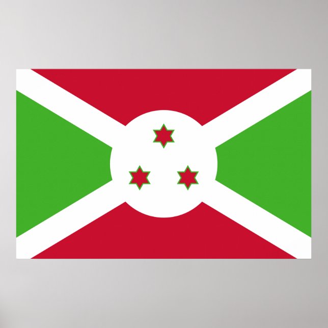 Impressão de Tela com Sinalizador do Burundi (Frente)