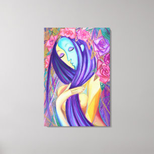 Impressão de tela da senhora Rose - Pintura em est