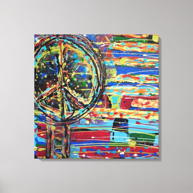 Impressão de tela de 24 x 24 anos de Guerra (Frente)