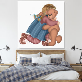 Impressão de Tela de Arte de Parede Bear Love