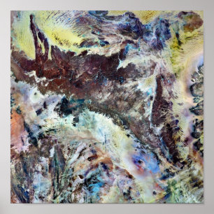 Impressão de Tela de Cores Aquáticas