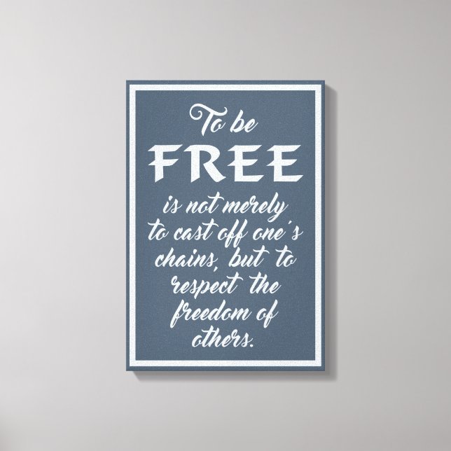 Impressão de tela de cotação de liberdade (Frente)