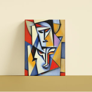 Impressão de Tela de Cubist abstrato Zen