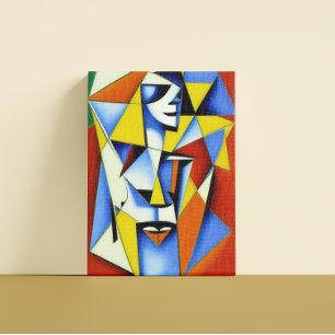 Impressão de Tela de Cubist abstrato Zen