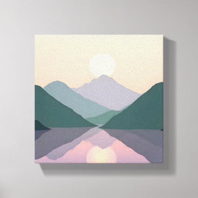 Impressão de Tela de Ilustração de Paisagem Nature (Frente)