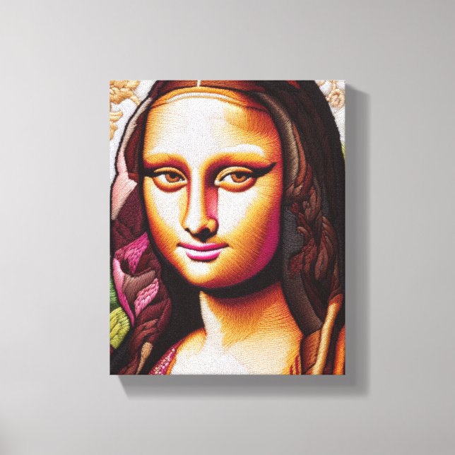 Impressão de tela de pintura/retrato de Mona Lisa (Frente)