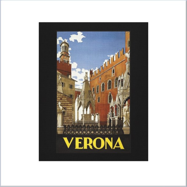 Impressão de tela de Poster de viagens Verona Retr (Criador carregado)