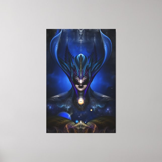 Impressão de Tela de Retrato RB Azul-Sombra Taidus (Frente)