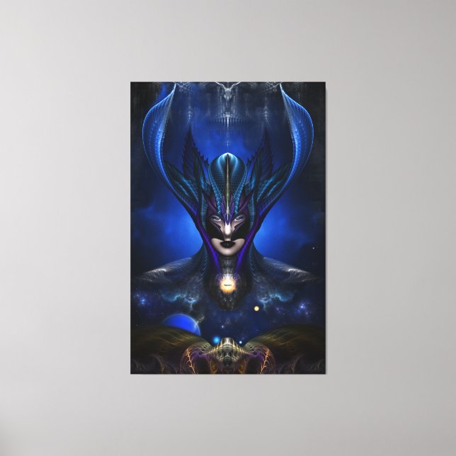 Impressão de Tela de Retrato RB Azul-Sombra Taidus (Frente)