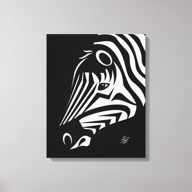 Impressão de tela de retrato Zebra (Frente)