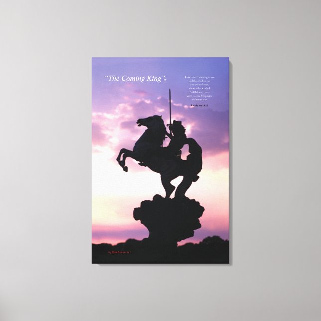 Impressão de tela de silouette "O rei que vem"® (Frente)