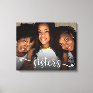 Impressão de tela em canvas de irmãs