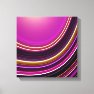 Impressão de tela em lona, curva abstrata rosa que
