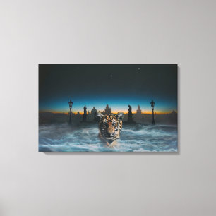 impressão de tela espiritual do tigre