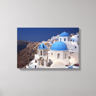 Impressão de tela estendida da Grécia Santorini