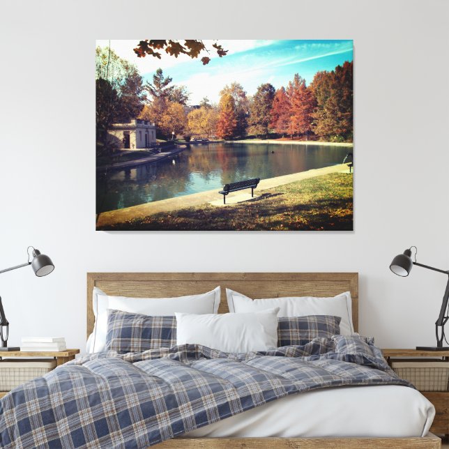 Impressão de tela estendida em Park e Lake (Insitu(Quarto))