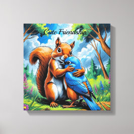 Impressão de Tela Esticada de Amizade Esticada