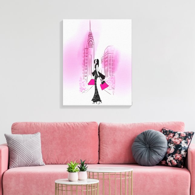 Impressão de Tela Esticada em Nova Iorque (Insitu(Sala de estar))