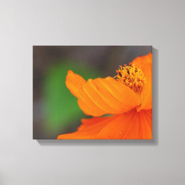 Impressão de Tela Floral Laranja (Frente)