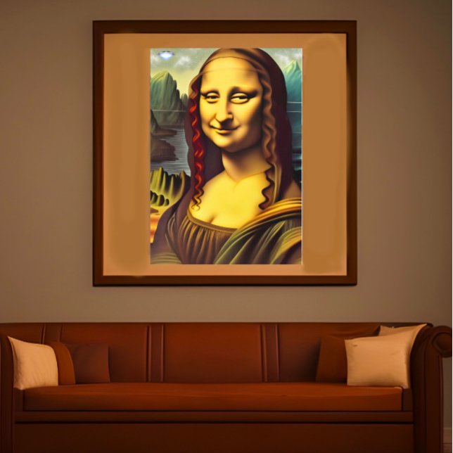 Impressão de tela Galáctica da Mona Lisa Ufo (Criador carregado)