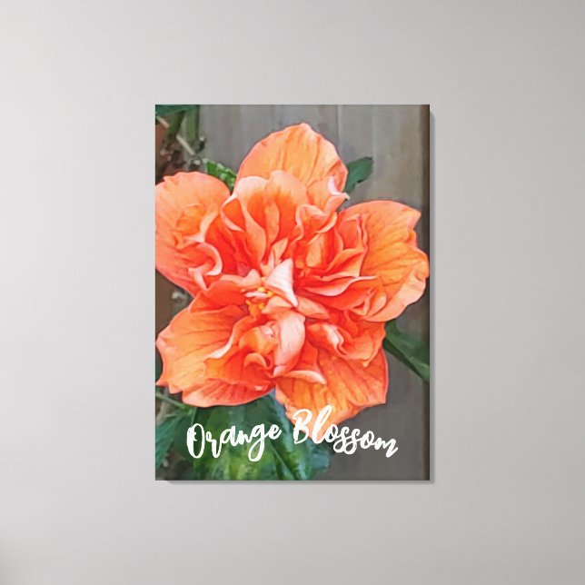 Impressão de Tela Laranja Flutuante (Frente)