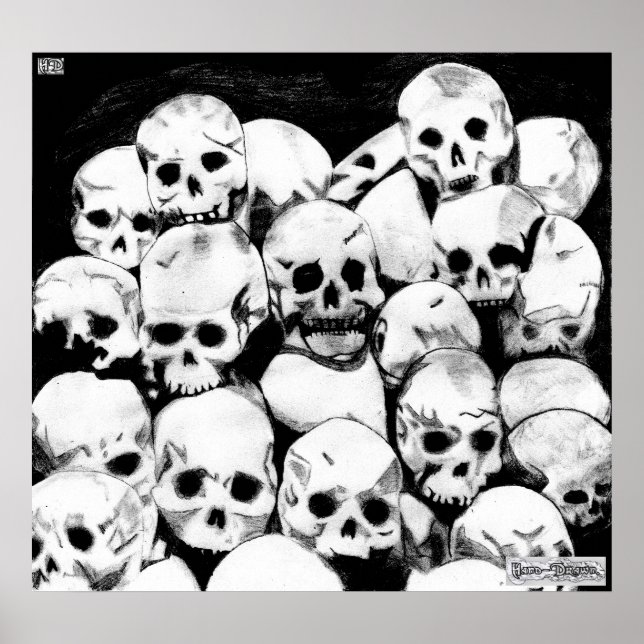Impressão de Tela Pile-O-Skulls (Frente)