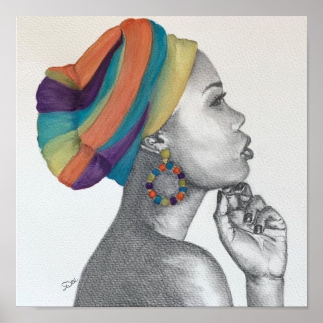 Impressão de tela Premium QUEENCONFIDENCE (11x11) (Frente)