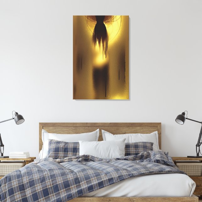 Impressão de tela sem alma abstrato (Insitu(Quarto))