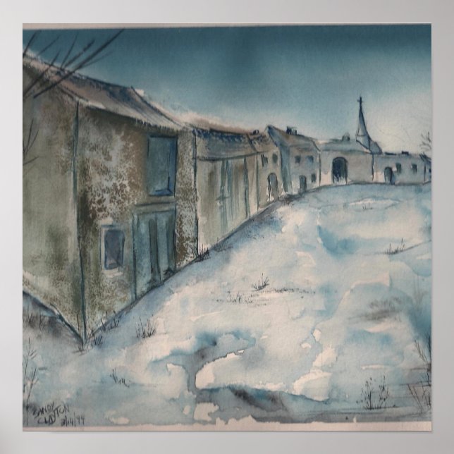 Impressão de Telas de Arte Finas/Aldeia de Lorrain (Frente)