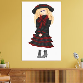 Impressão de Telas de Garota solitário